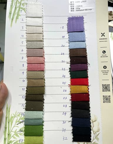 Sổ mẫu Xương cá Tencel-Linen ZJ3022