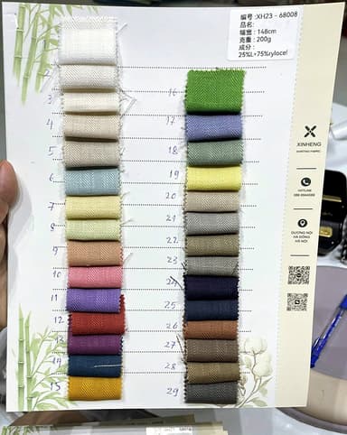 Sổ mẫu Xương cá Linen-Lyocell 68008