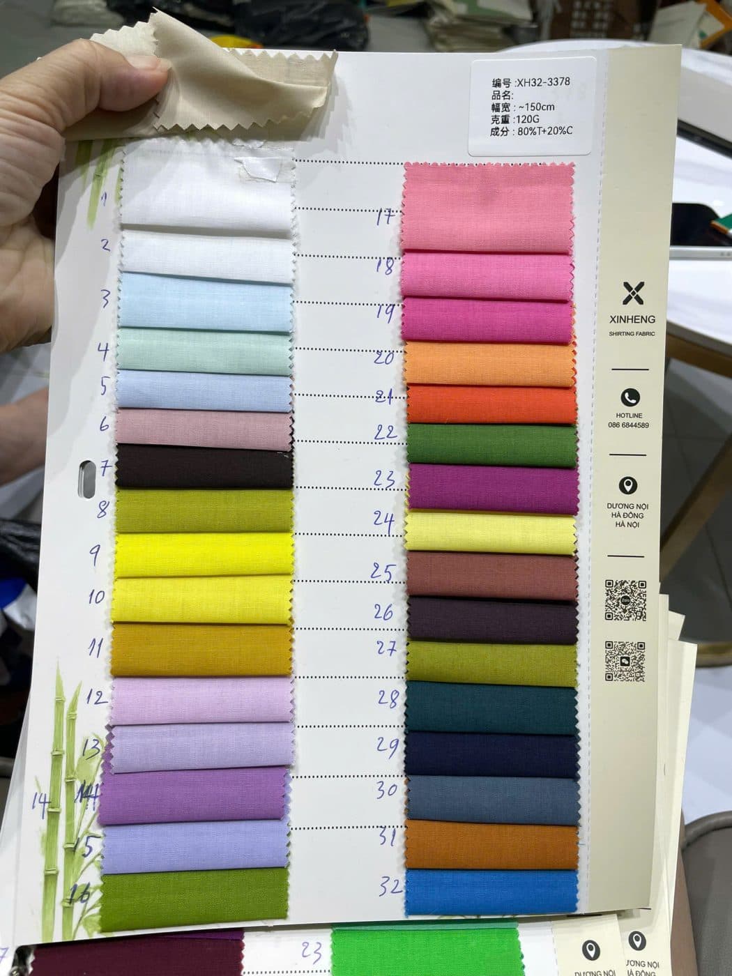 Sổ mẫu Sơ mi trơn 3378