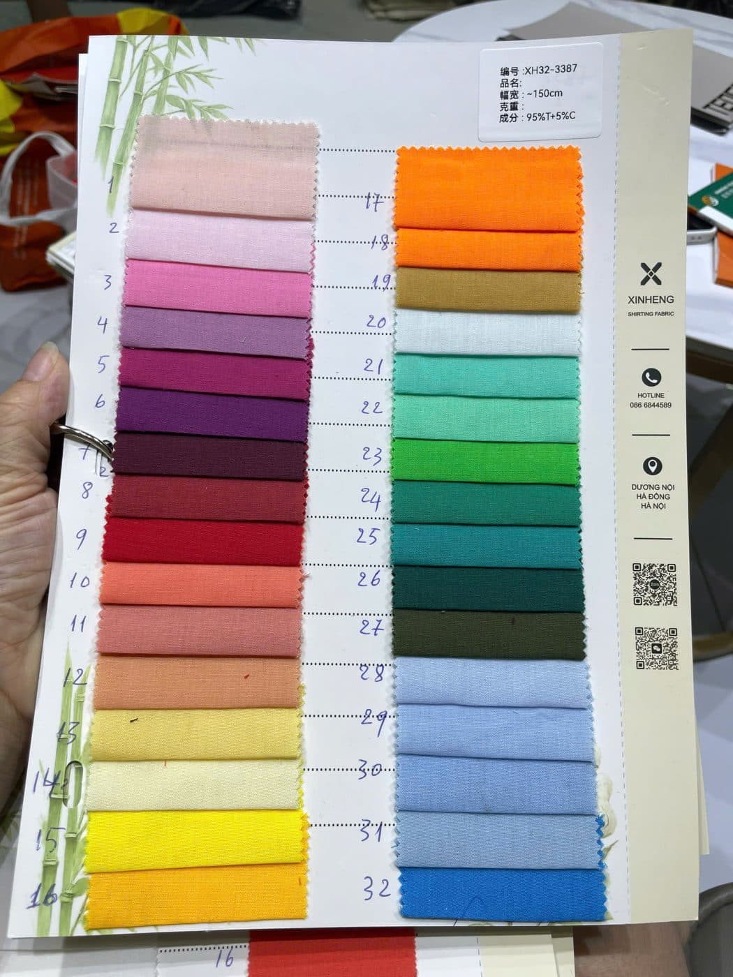 Sổ mẫu Sơ mi trơn 3387