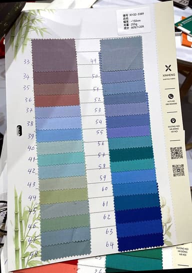 Sổ mẫu Trơn rayon dày 3389