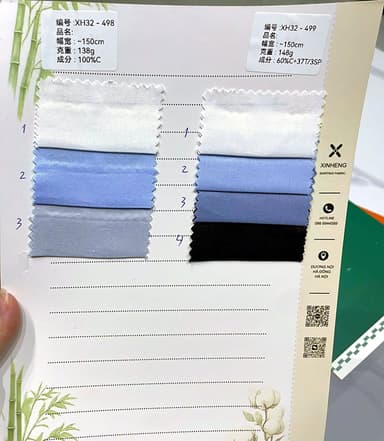 Sổ mẫu Sơ mi twill cotton 498