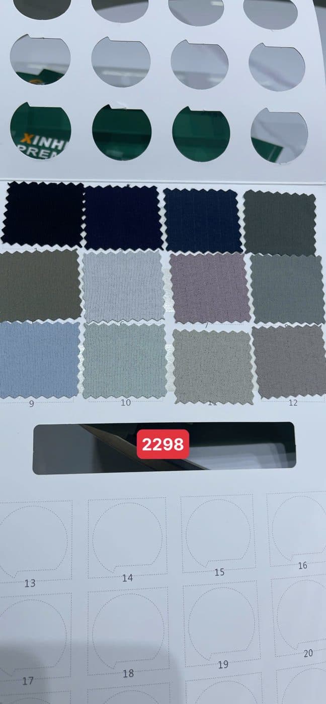 Sổ mẫu Thun thể thao 2298 (gân dọc mảnh)