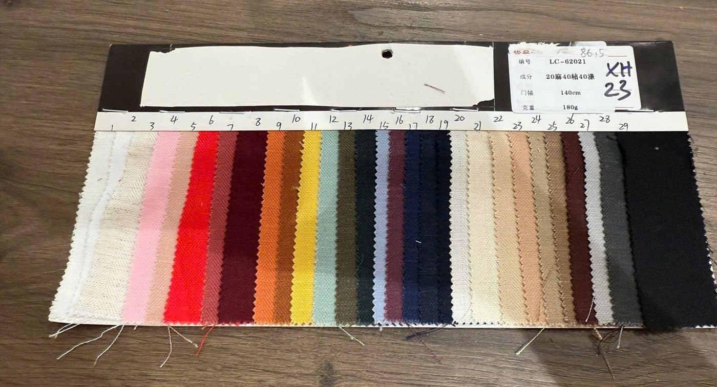 Sổ mẫu thực tế Linen pha xương cá LC-62021