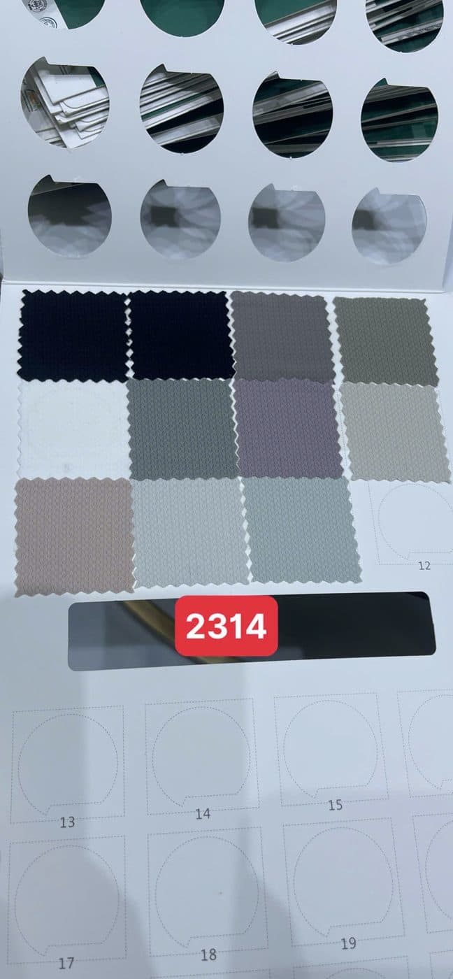 Sổ mẫu thực tế Thun thể thao 2314 (lưới mắt chim)